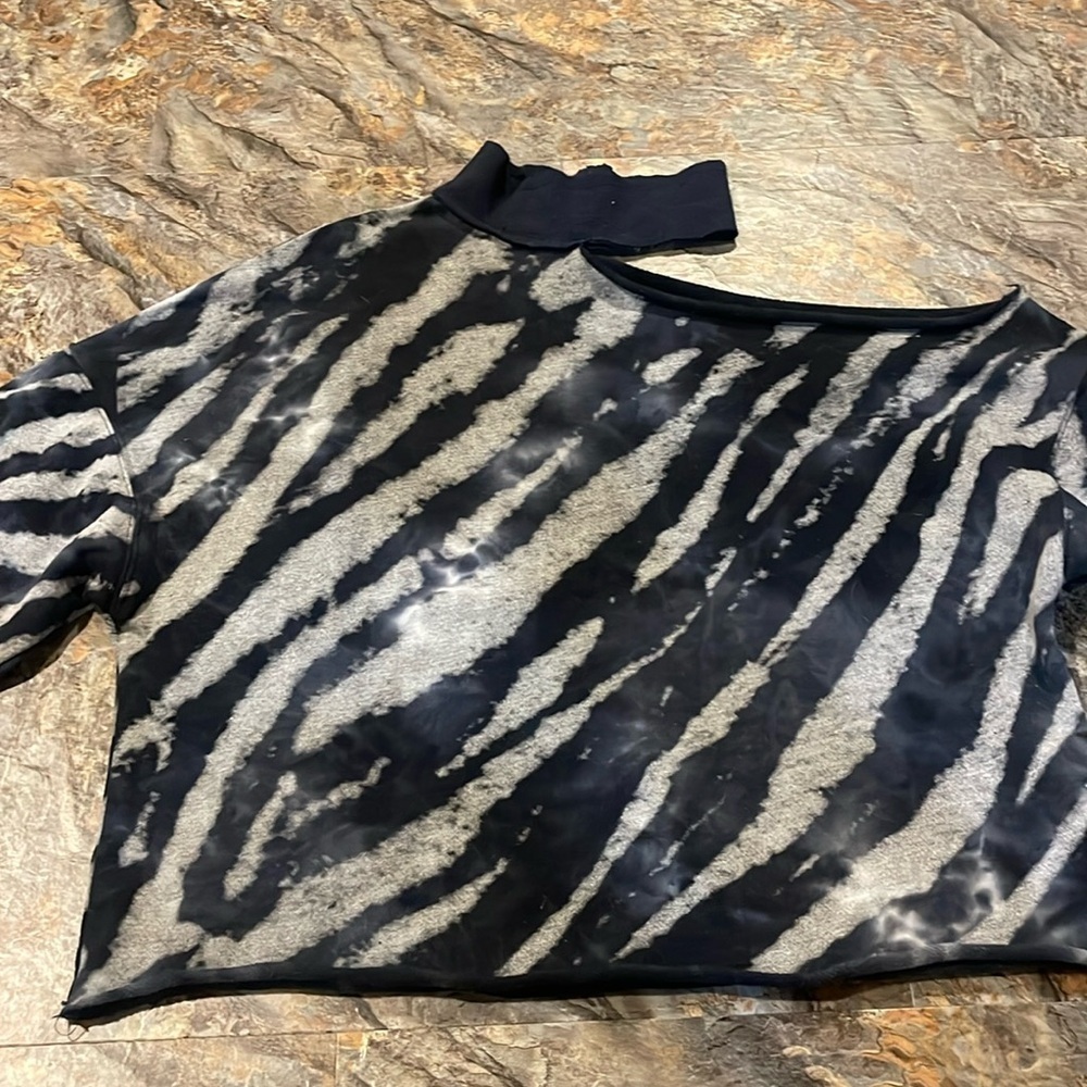 One shoulder sweatshirt for women.  Size small